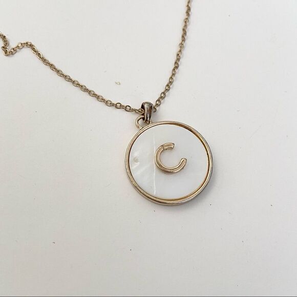 Fashion Necklace with Letter C Pendant Bundle of 2 in Gold Tone - Picture 2 of 5